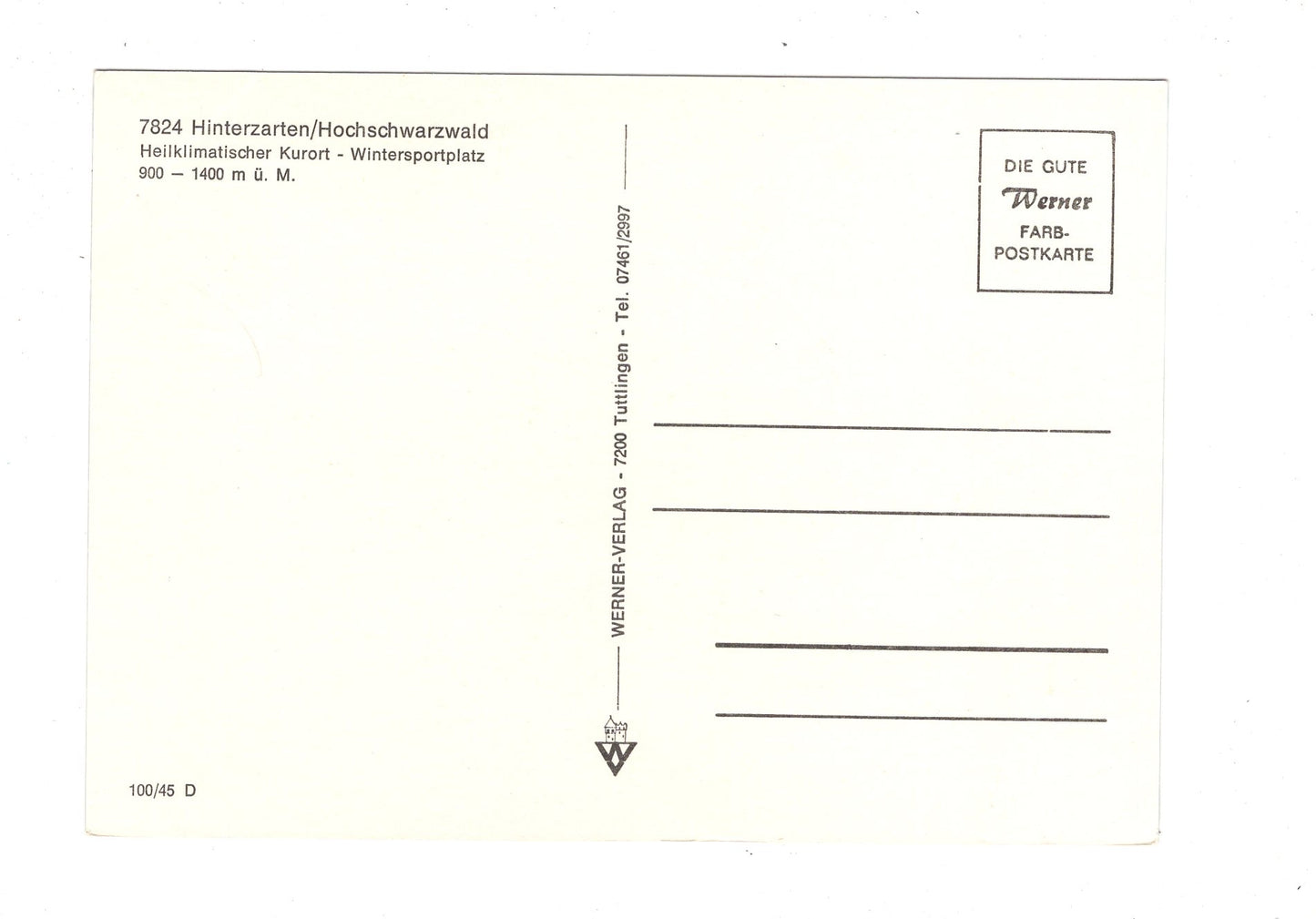 Ansichtskarte Hinterzarten im Hochschwarzwald / G1-67