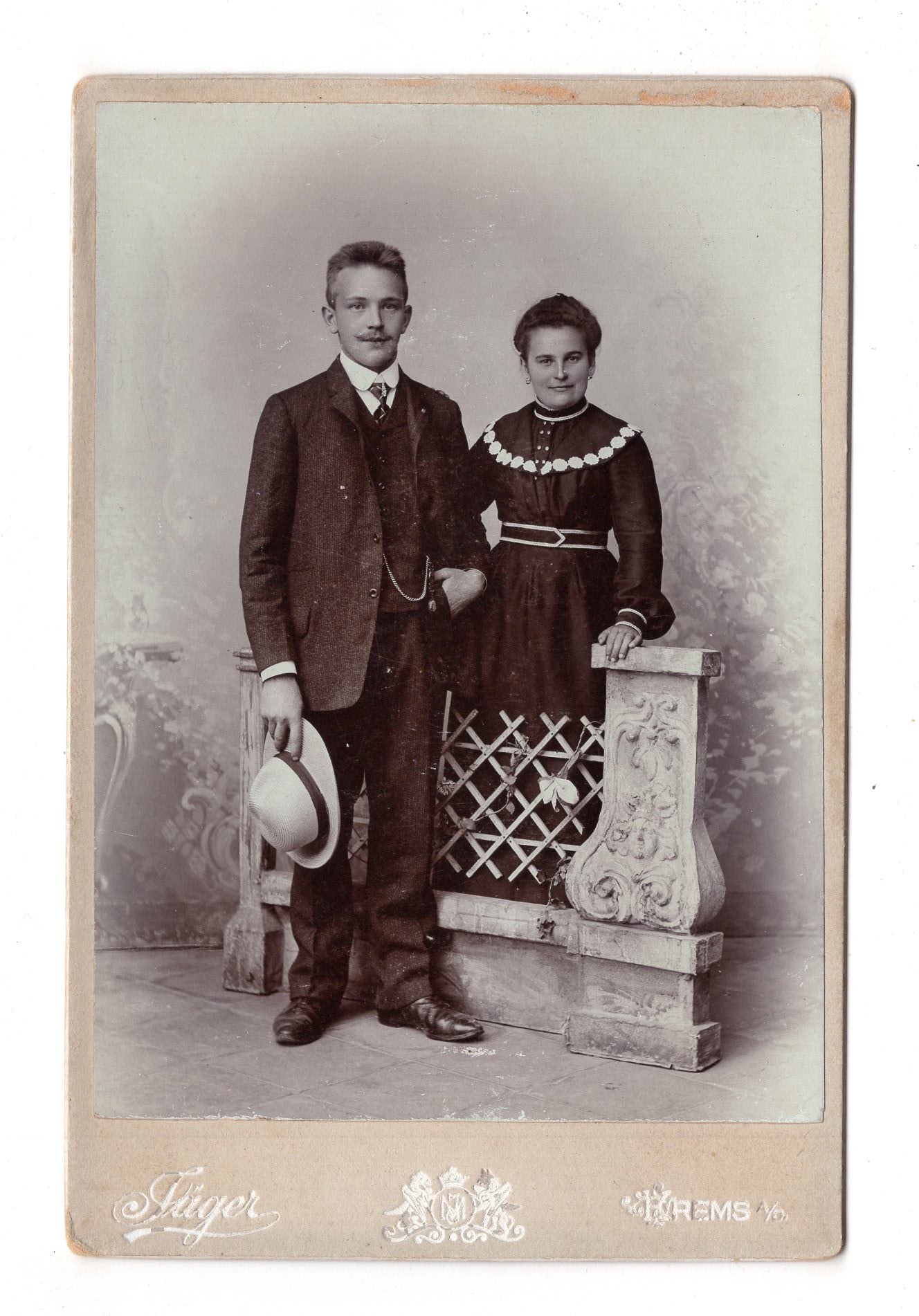 Fotografie Feines Paar - Krems 1890er / CAB X-22