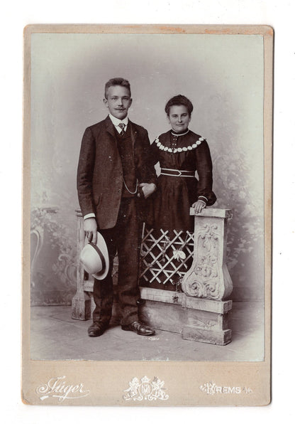 Fotografie Feines Paar - Krems 1890er / CAB X-22