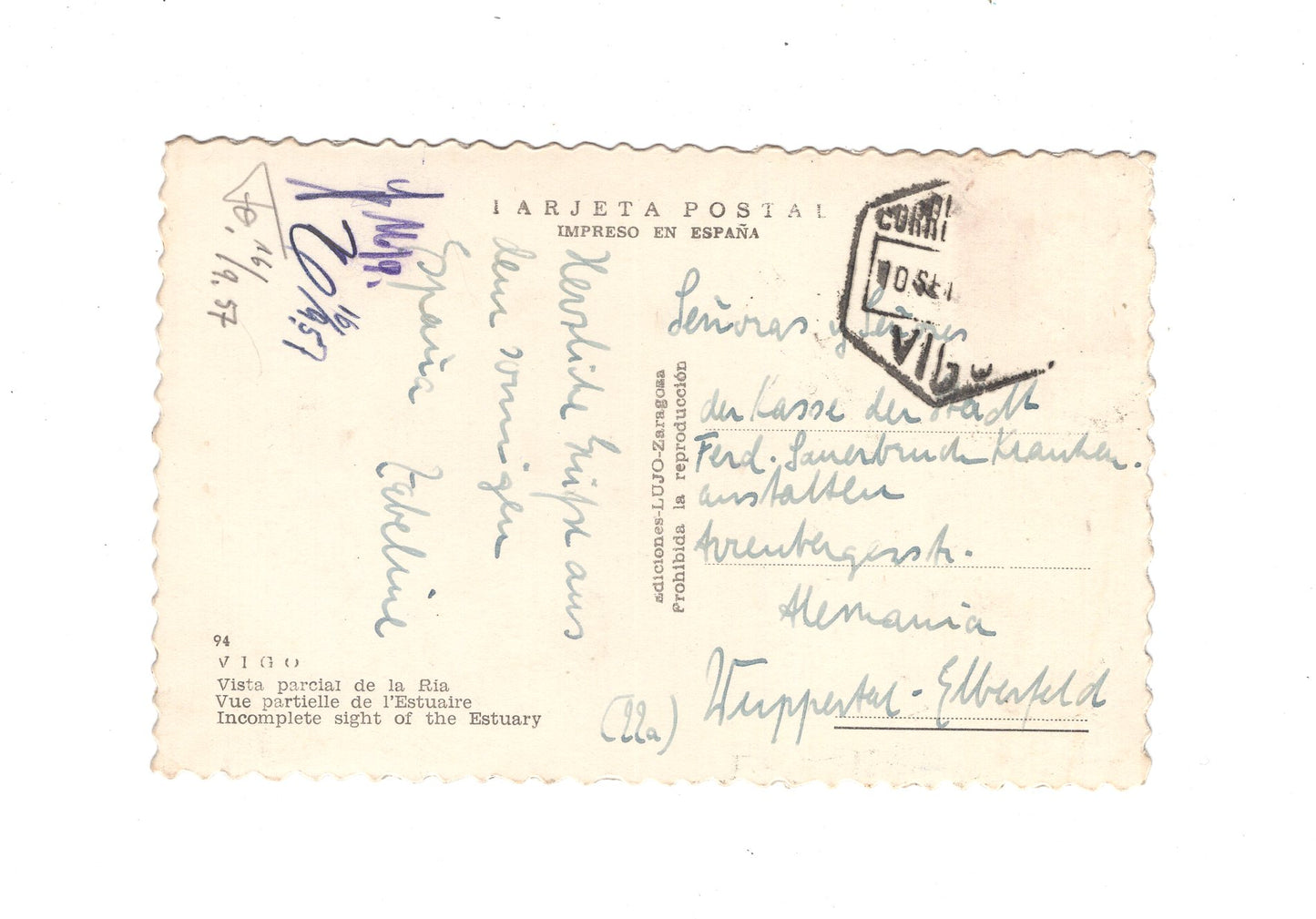 Ansichtskarte Vigo / Spanien