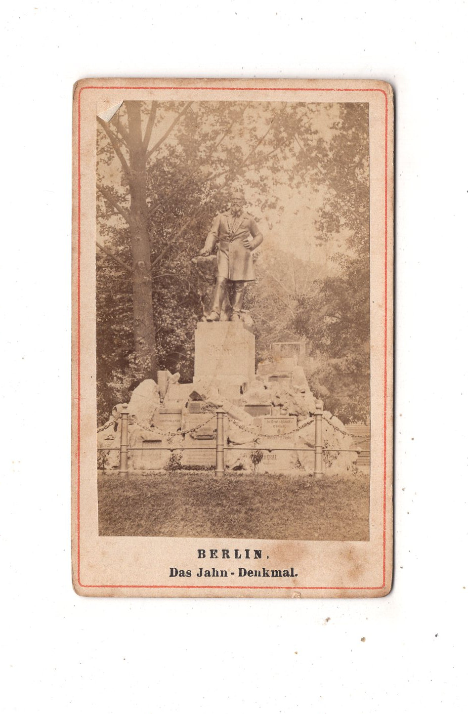 Fotografie Das Jahn-Denkmal in Berlin - 1870er