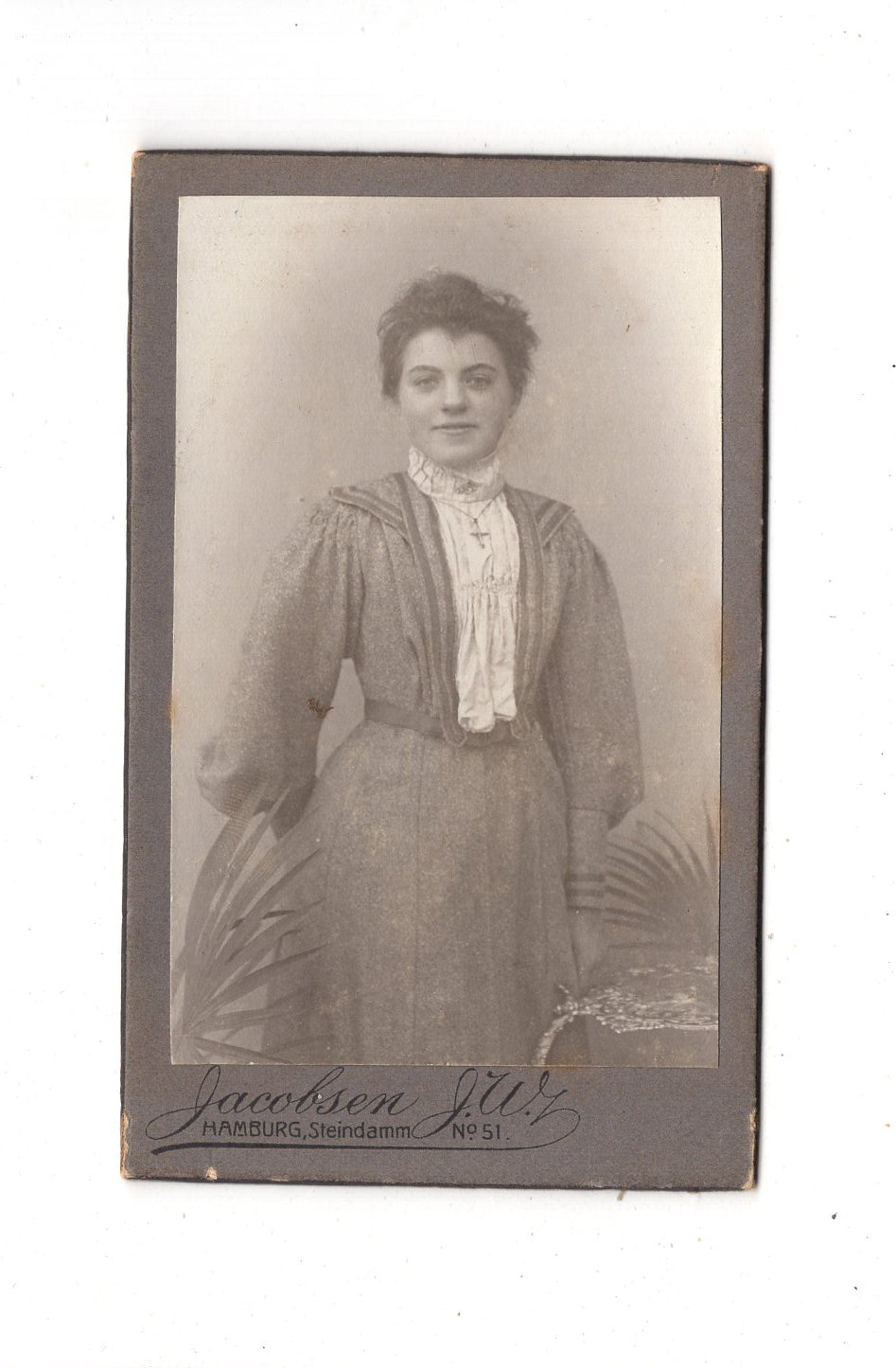 Fotografie Feine Dame / benannt - Hamburg 1900er / CDV L1-34