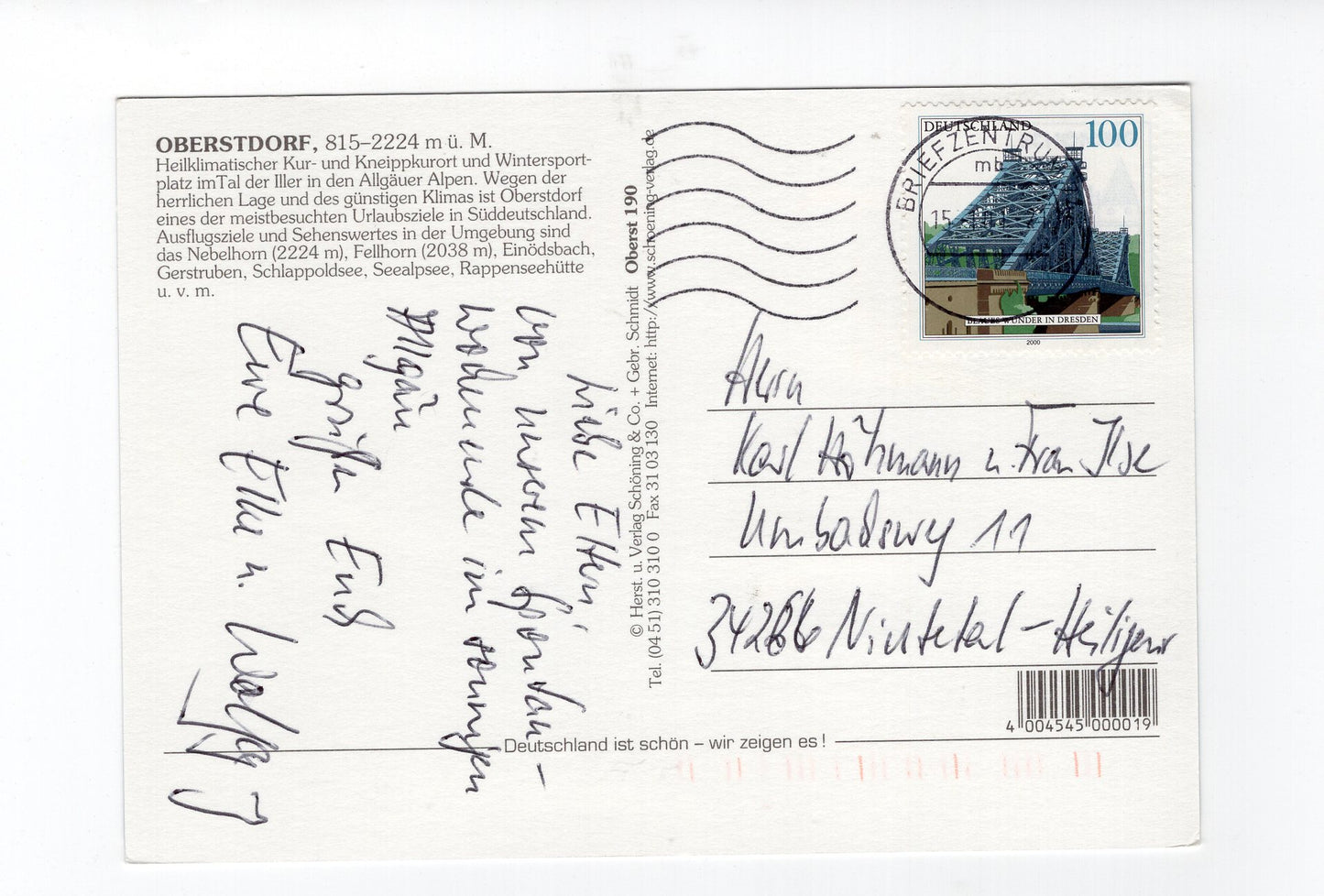 Ansichtskarte Oberstdorf im Allgäu