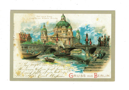 Ansichtskarte Berlin / Dom und Kaiser-Wilhelm-Brücke / K1-50
