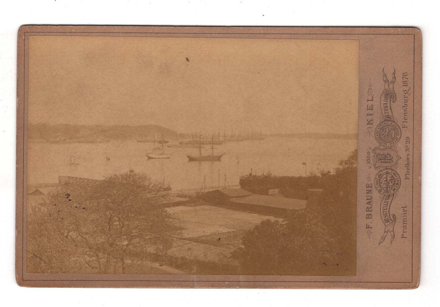 Fotografie Kiel / Kieler Förde ? - um 1890 / CAB U-36