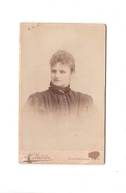 Fotografie Damenportrait - Berlin 1890er / CDV C1-13