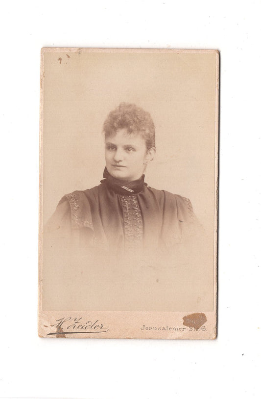 Fotografie Damenportrait - Berlin 1890er / CDV C1-13