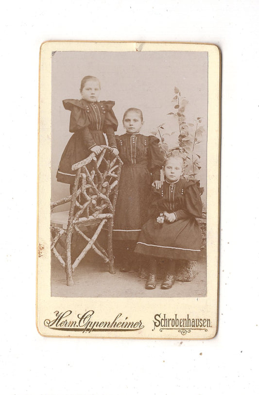 Fotografie Niedliche kleine Mädchen - Schrobenhausen 1890er