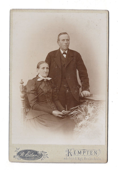 Fotografie Feines Paar - Kempten 1890er / CAB X-22