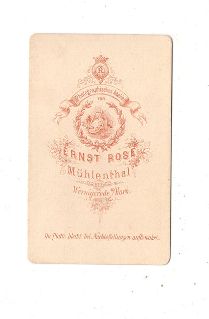 Fotografie Herrenportrait - Mühlenthal bei Wernigerode 1870er