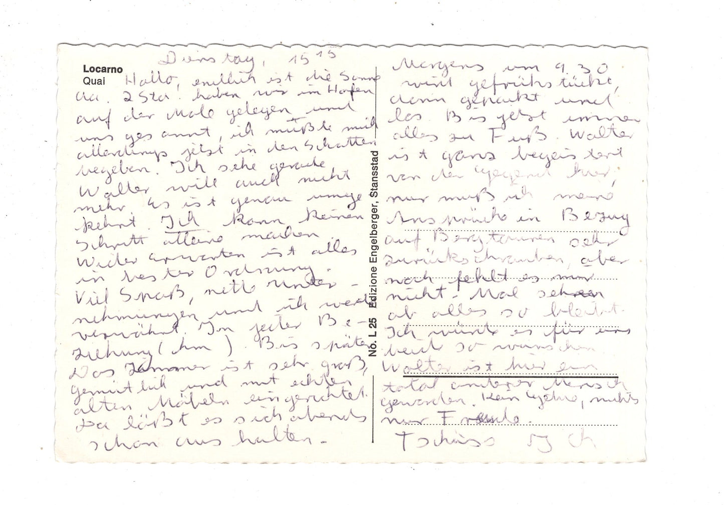 Ansichtskarte Locarno / Quai / Schweiz