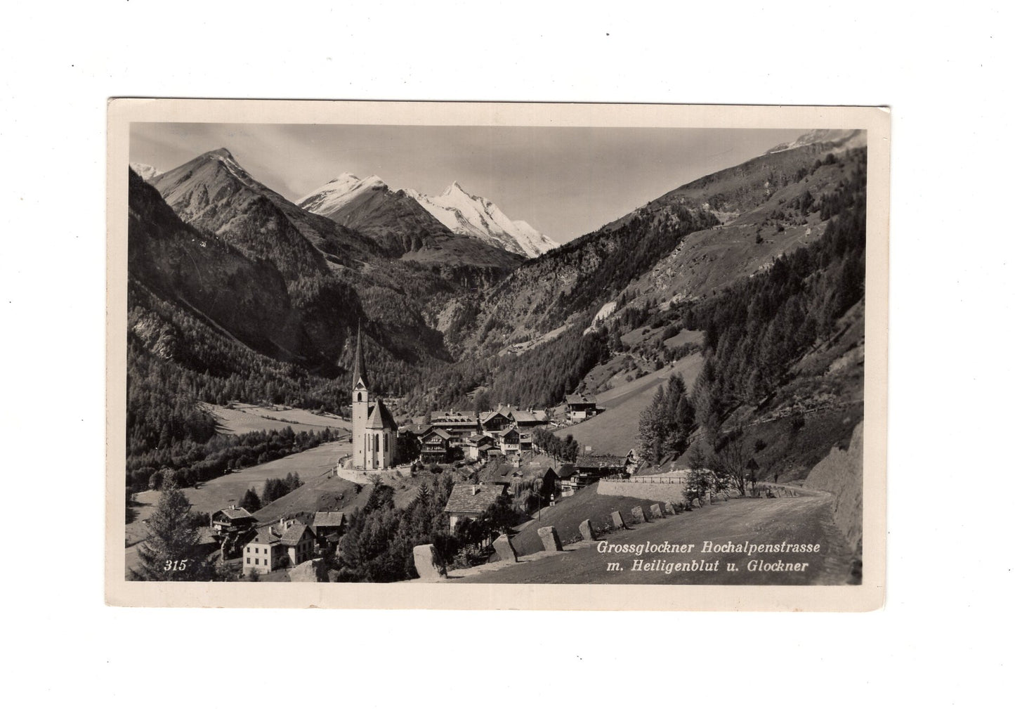 Ansichtskarte Großglockner-Hochalpenstraße mit Heiligenblut / Österreich