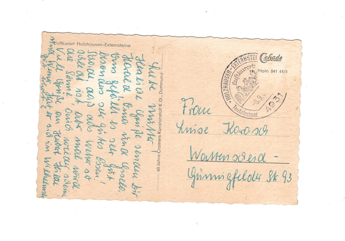 Ansichtskarte Luftkurort Holzhausen-Externsteine