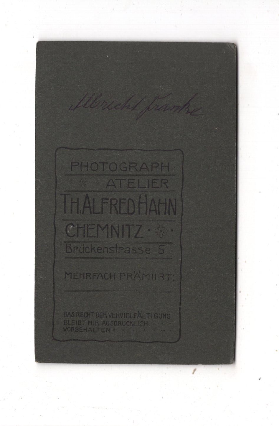 Fotografie Niedlicher kleiner Junge / benannt - Chemnitz 1906 / CDV M1-16
