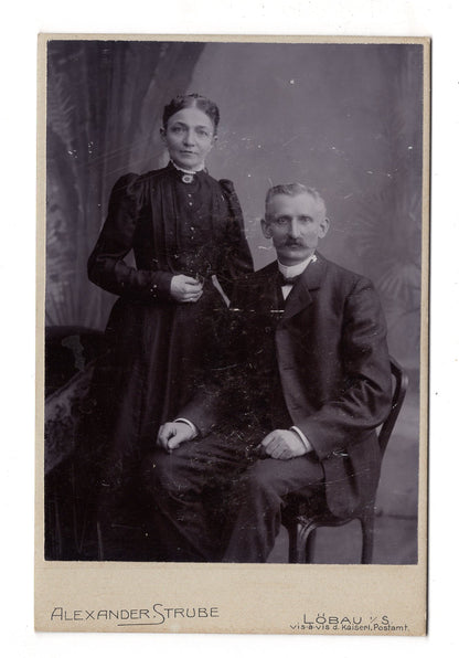 Fotografie Feines Paar - Löbau 1900er / CAB X-22