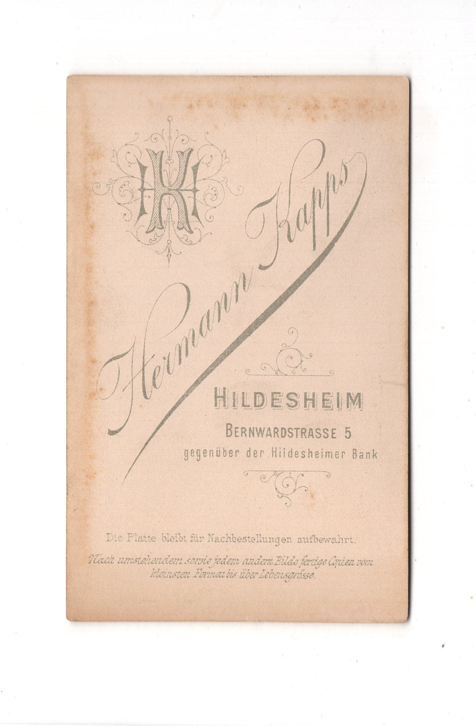 Fotografie Damenportrait - Hildesheim 1880er / CDV C1-13