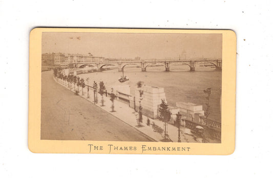 Fotografie The Thames Embankment - London 1880er