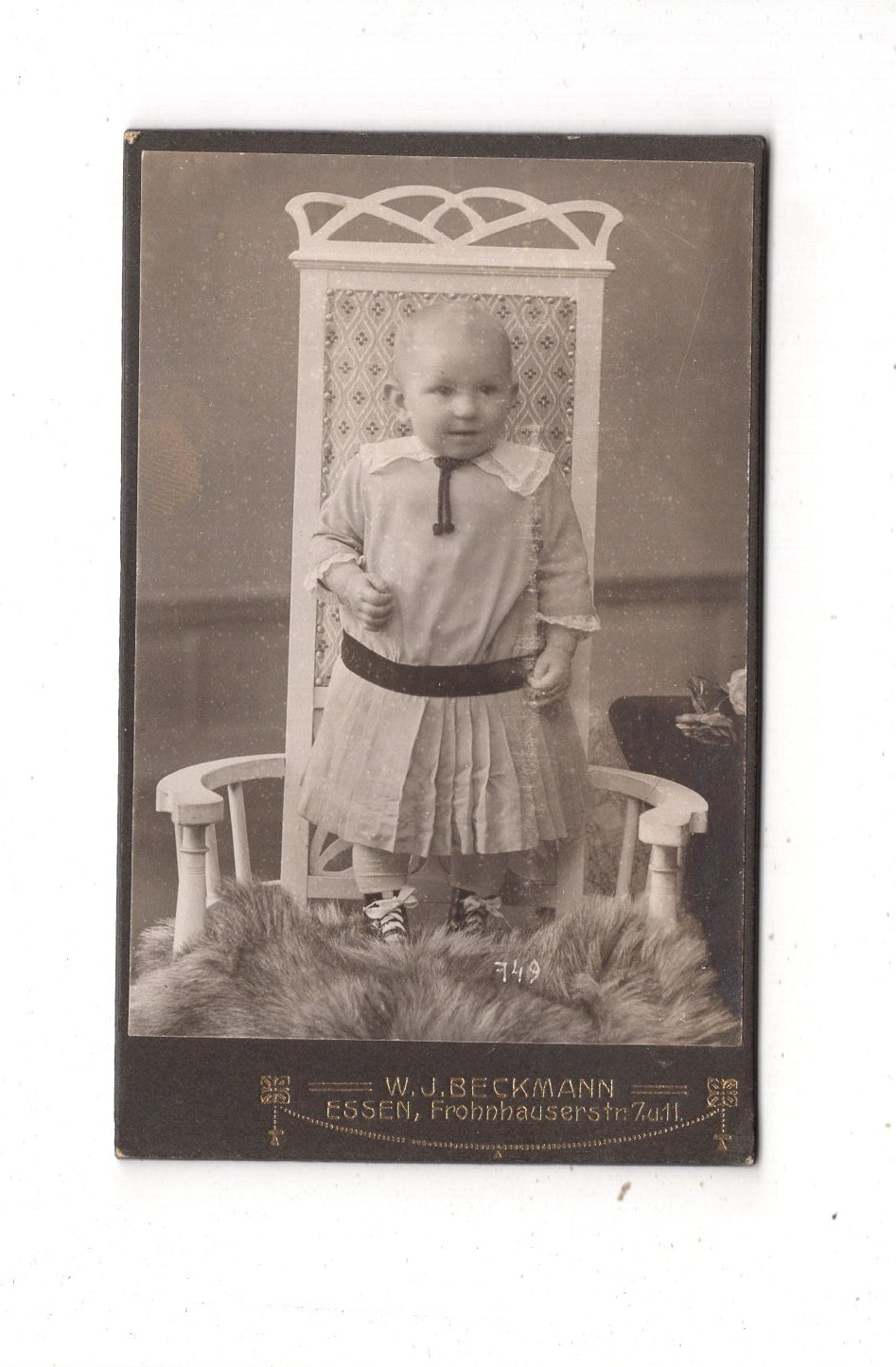 Fotografie Niedlicher kleiner Junge - Essen 1900er / CDV M1-16