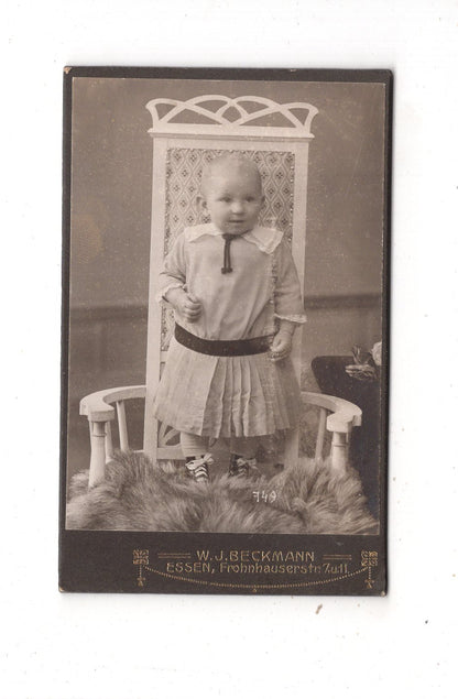 Fotografie Niedlicher kleiner Junge - Essen 1900er / CDV M1-16