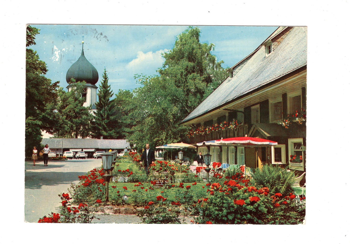 Ansichtskarte Hinterzarten im Hochschwarzwald / Hotel Adler mit Kirche Maria / G1-67