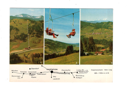 Ansichtskarte Hündlealp-Sesselbahn / Oberstaufen im Allgäu / M1-55