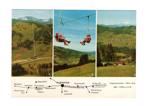Ansichtskarte Hündlealp-Sesselbahn / Oberstaufen im Allgäu / M1-55