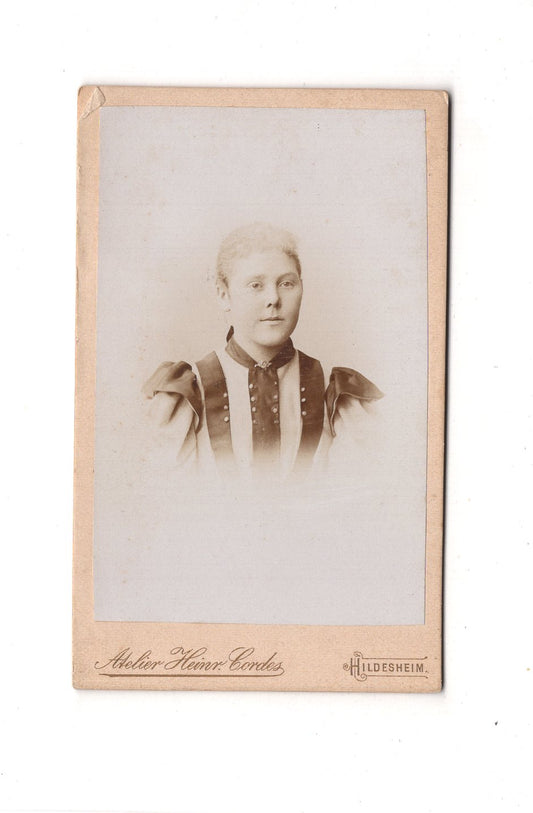 Fotografie Damenportrait - Hildesheim 1890er / CDV C1-13
