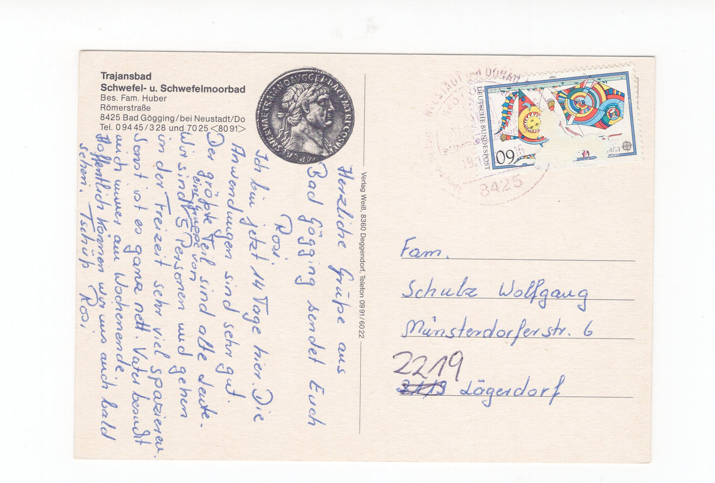 Ansichtskarte Bad Gögging / Trajansbad