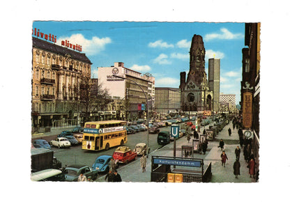 Ansichtskarte Berlin / Kurfürstendamm mit Kaiser-Wilhelm-Gedächtniskirche