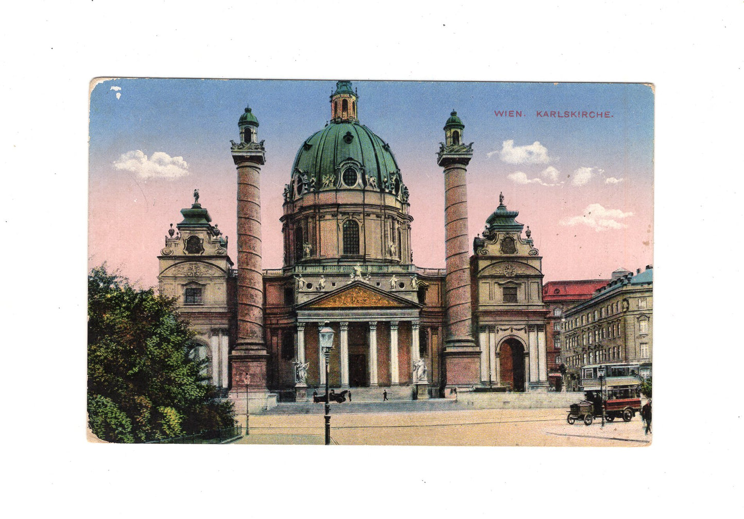 Ansichtskarte / Feldpost Wien / Karlskirche - 1915
