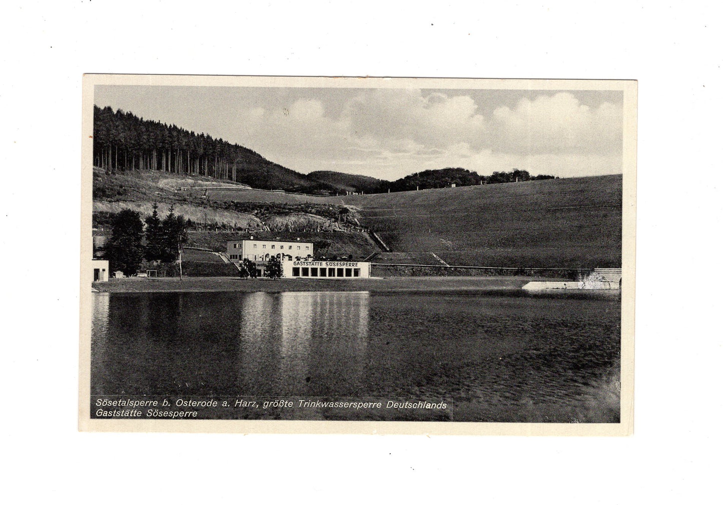 Ansichtskarte Sösetalsperre bei Osterode am Harz / Gaststätte Sösesperre