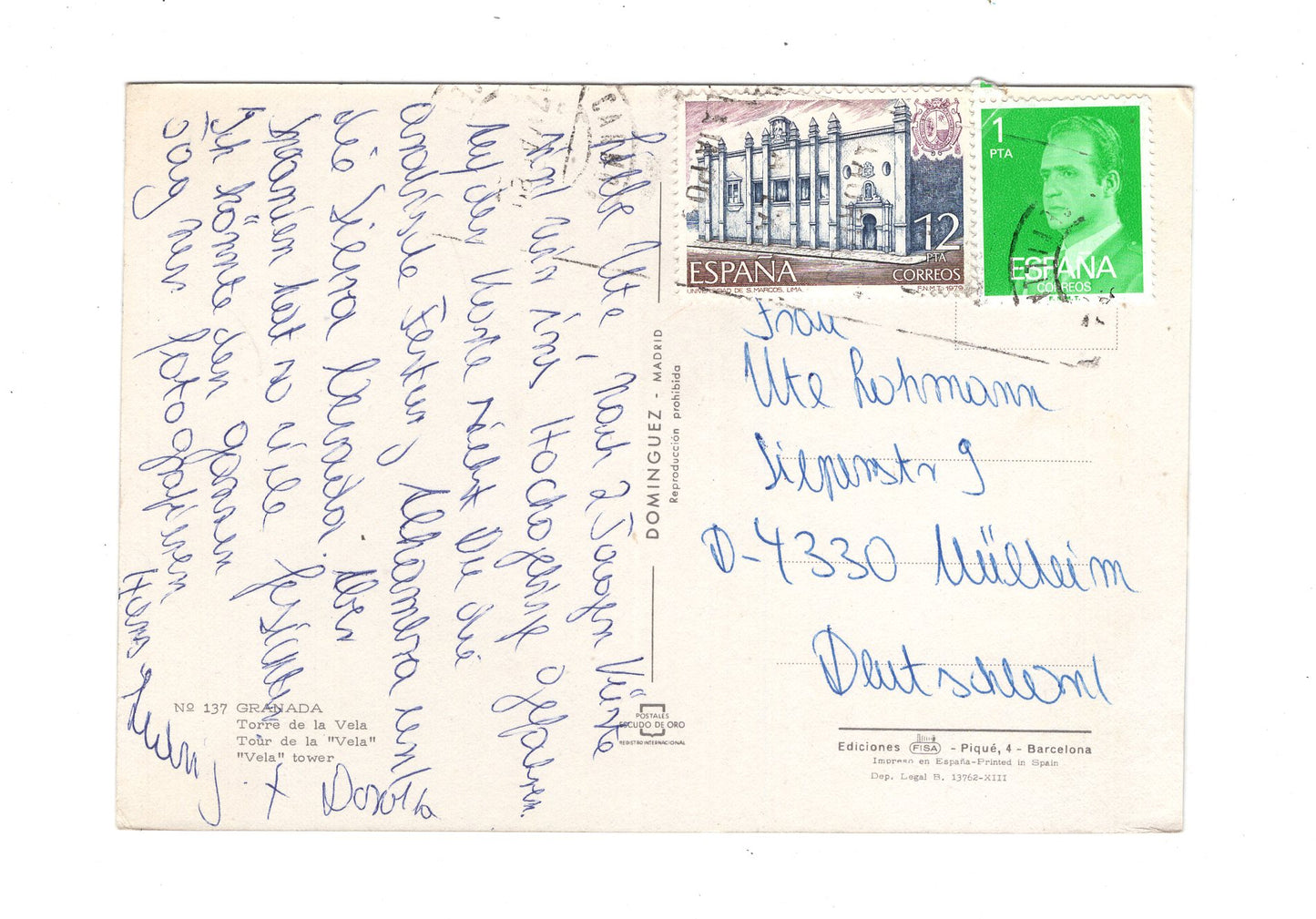 Ansichtskarte Granada / Torre de la Vela / Spanien