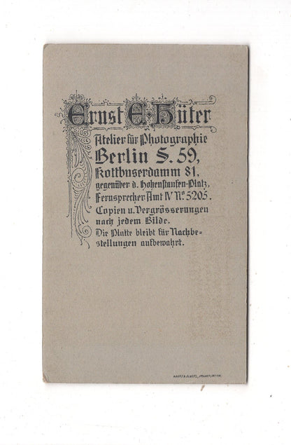 Fotografie Niedlicher kleiner Junge - Berlin 1900er / CDV M1-16