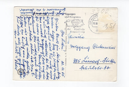 Ansichtskarte Braunschweig / Gildehaus und Braunschweiger Löwe