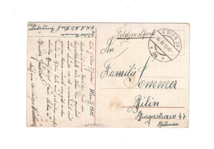 Ansichtskarte / Feldpost Wien / Karlskirche - 1915