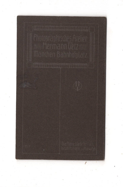Fotografie Feine Dame - München 1900er / CDV L1-34