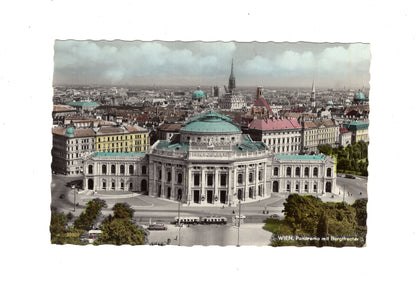 Ansichtskarte Wien / Panorama mit Burgtheater