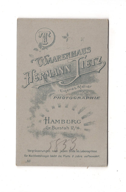 Fotografie Feine Dame - Hamburg um 1900 / CDV L1-34