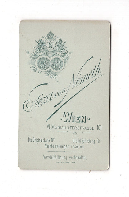 Fotografie Niedlicher kleiner Junge - Wien 1890er / CDV M1-16