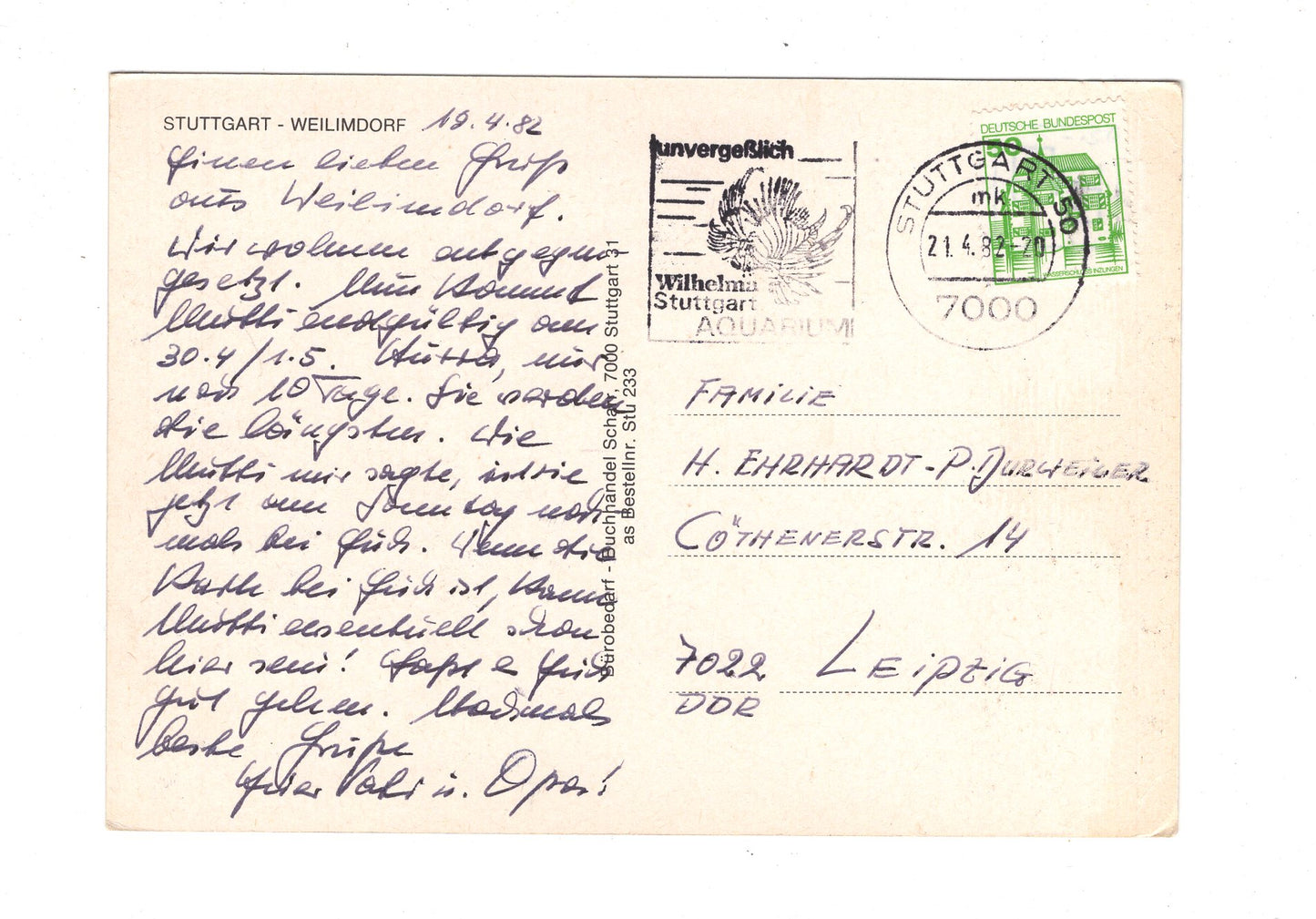 Ansichtskarte Stuttgart - Weilimdorf / I1-62