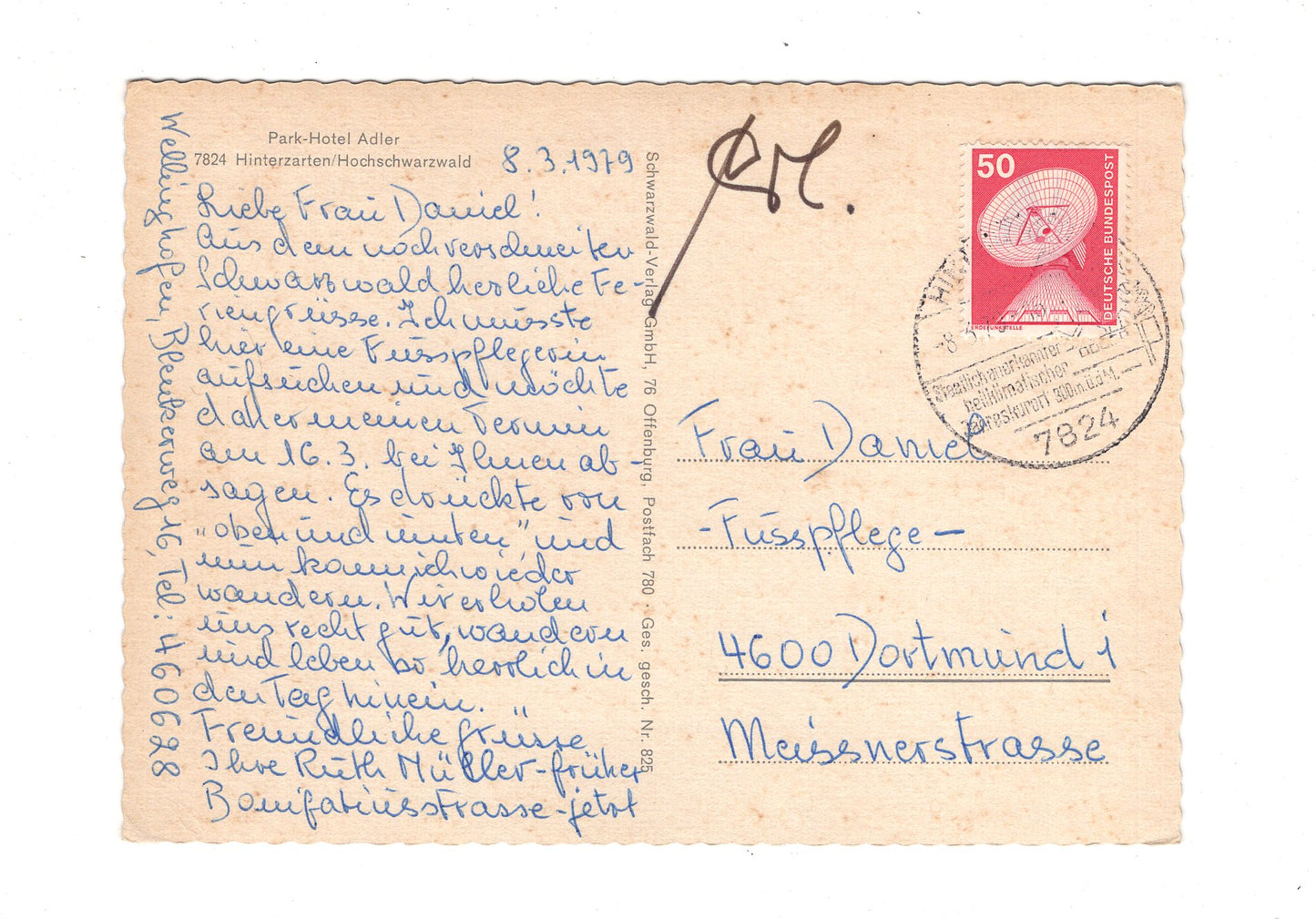 Ansichtskarte Hinterzarten im Hochschwarzwald / Park-Hotel Adler / G1-67