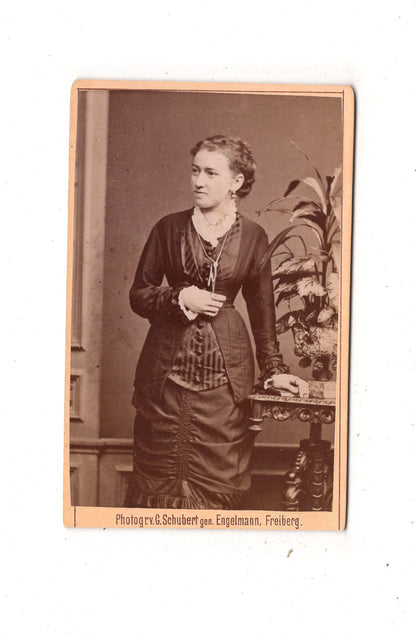 Fotografie Feine Dame - Freiberg 1870er / CDV L1-34