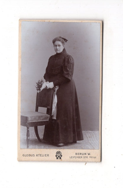 Fotografie Feines junges Mädchen - Berlin 1890er / CDV M1-36