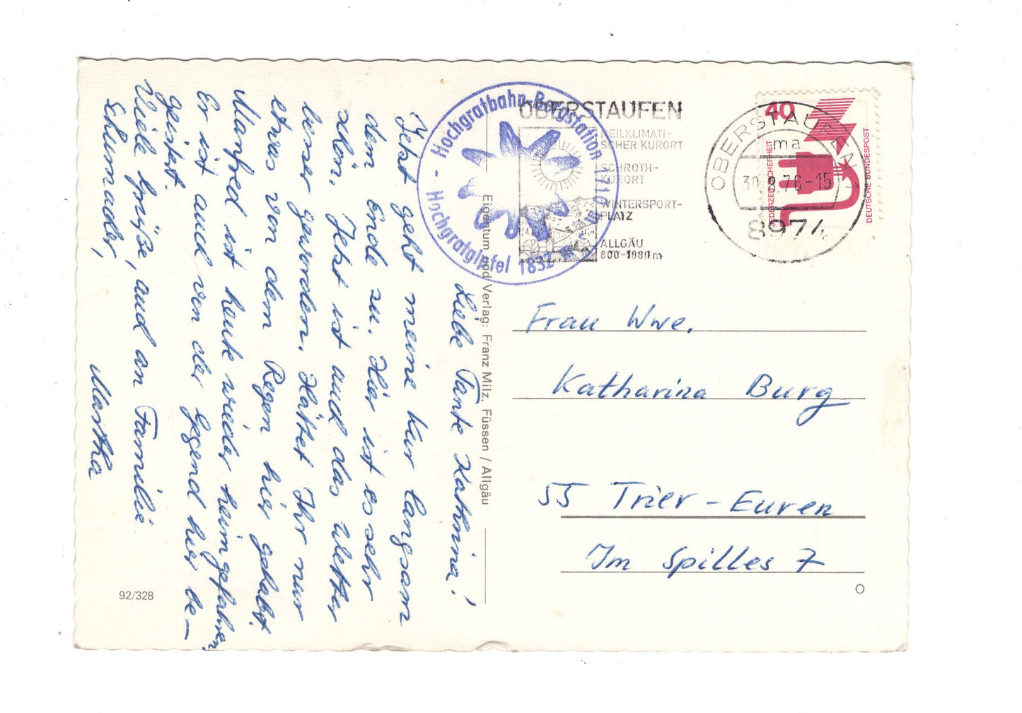 Ansichtskarte Hochgratbahn / Steibis / Allgäu / M1-55