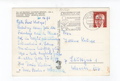 Ansichtskarte Sonthofen / Hochallgäu / Hotel Allgäuer Berghof