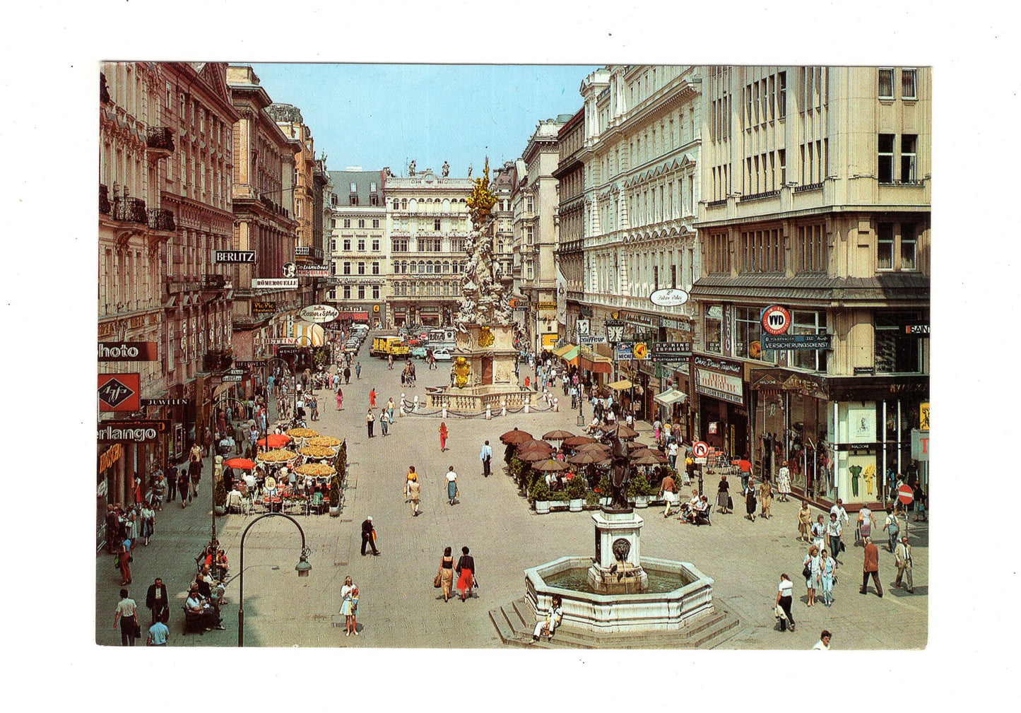 Ansichtskarte Wien / Graben mit Pestsäule / Österreich