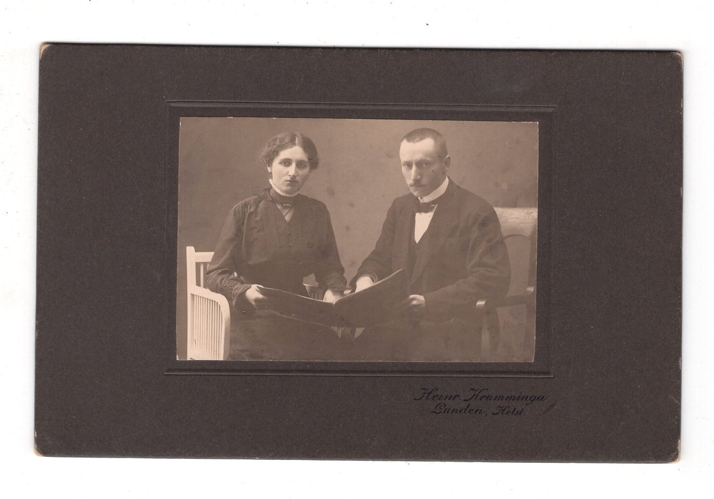 Fotografie Feines Paar - Lunden / Holstein um 1920 / CAB X-22