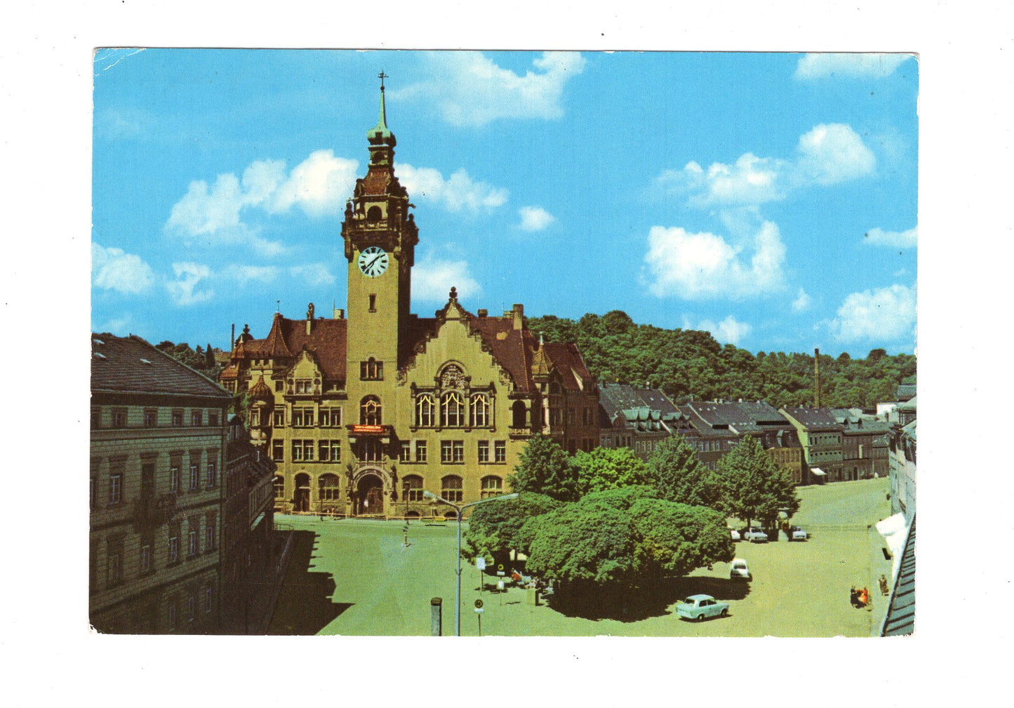 Ansichtskarte Waldheim / Rathaus am Platz der Befreiung