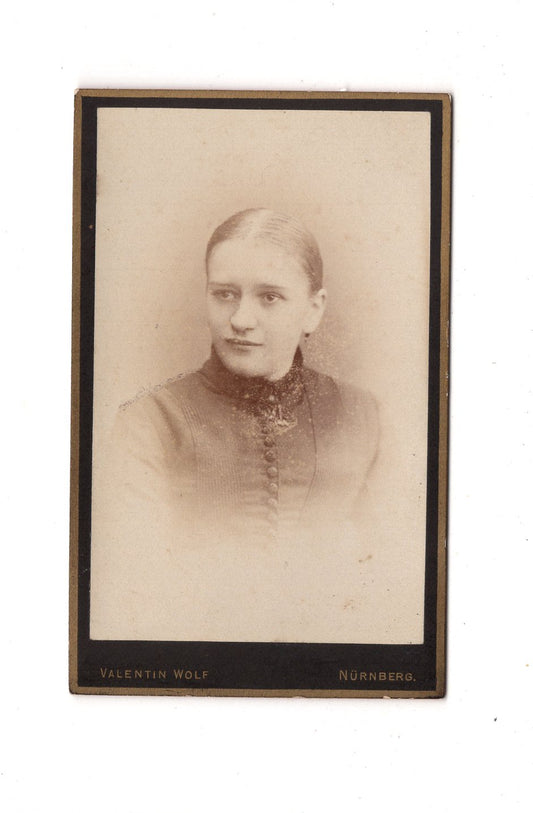 Fotografie Damenportrait - Nürnberg 1880er / CDV C1-13