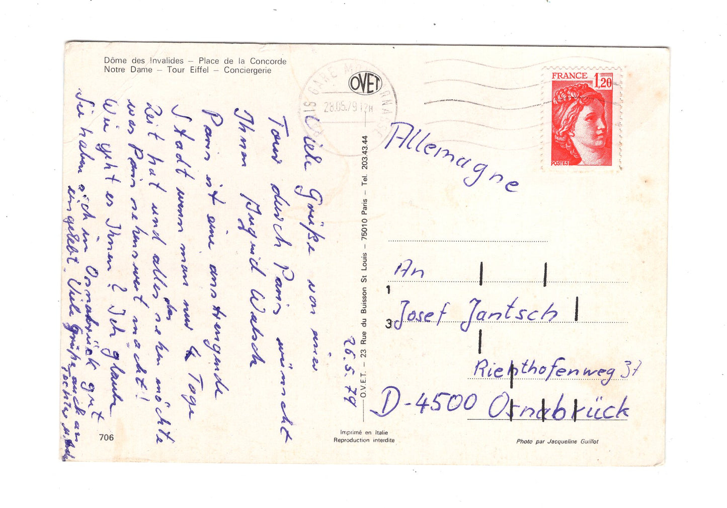 Ansichtskarte Paris / Frankreich